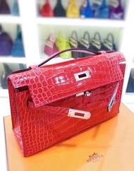 Hermès mini kelly 法拉利紅❤️鱷魚🐊