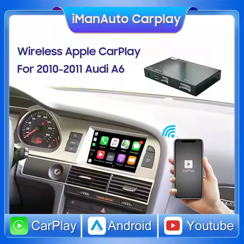 Wireless Apple CarPlay Android Auto Interface for Audi C6 A6(2010-2011) Q7(2010-2015) Mirror Link Yo
