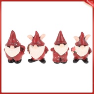 🎄🎅4pcs Outdoor Gnome Decor Gnome Desk Accessories Gnome Decor Gnome Statues For Garden Garden Gnome 