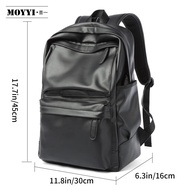 MOYYI High Quality Waterproof Leather Backpacks USB Large Capacity 14 inch Laptop Backpack For Men Women School bag Travel Casual Daypacks Mochila Male