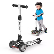 Sejoy Toddler Kick Scooter For Kids With 3 Wheels Extra-wide Childrens Foldable Toy Scooter With Adj
