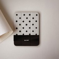 iPad case 12.9/Air5/iPad 9/mini 6 法式點點 附筆槽平板保護套