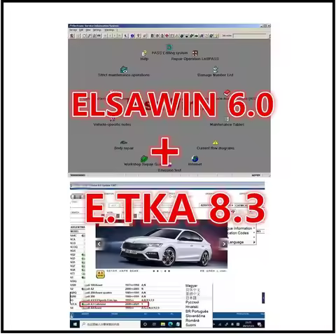 2024 Newest Elsawin 6.0 E T/ K 8 .3 Electronic Parts Catalogue Elsa win 6.0 For V-W For A-udi Auto R