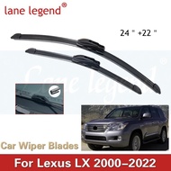 for Lexus LX 470 570 LX470 LX570 J201 J80 J300 2000~2022 Durable Rubber Wiper Blades Front Windshiel