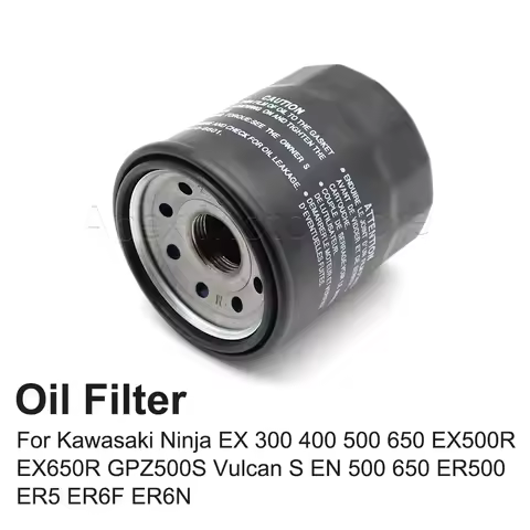 Motorcycle Oil Filter For Kawasaki Ninja EX 300 400 500 650 EX500R EX650R GPZ500S Vulcan S EN 500 65