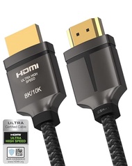 8K HDMI Cable 48Gbps 6.5FT, TESMAX Certified Ultra High Speed 8K60Hz 4K120Hz, HDCP 2.2 2.3 Dynamic H