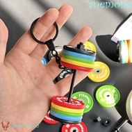 ANEMONE Mini Barbell Keychain, PVC Detachable Dumbbell Keychain, Novelty Simulation Fitness Equipmen