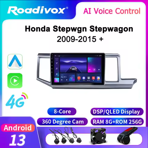 roadivox Android car radio for Honda Stepwgn Stepwagon 2009-2015 GPS Navigation video Multimedia Pla