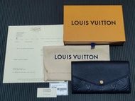 (不面交 包本地順豐)LV Louis Vuitton Monogram Sarah wallet 長銀包 海軍藍拼紅色