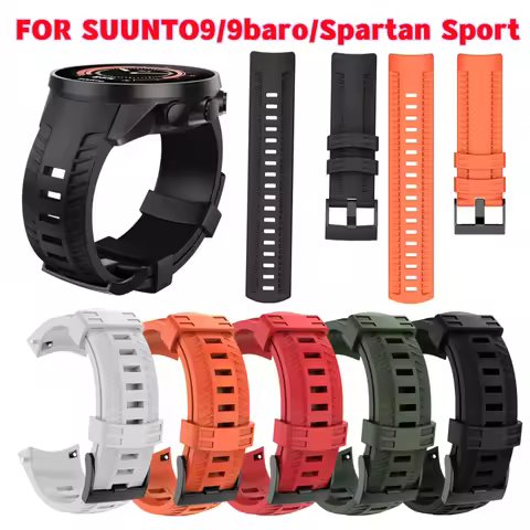 Rubber Silicone 24mm Strap For Suunto 9 Smart Wristband For Suunto 9 Baro Replacement Bracelet Spart