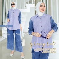KATUN Aqila set - Clothing Latest BelvinaWanita set jeans mix cotton