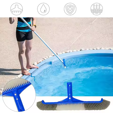 Swimming Pool Brush Durables Pool Floor Wall Cleaning Tool Pool Broom Algae Remover Scrubber Portabl