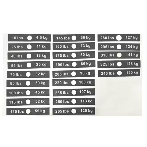 Weight Stack Labels for Fitness Equipment Number Stickers for Dumbbells Barbells Easy Identification