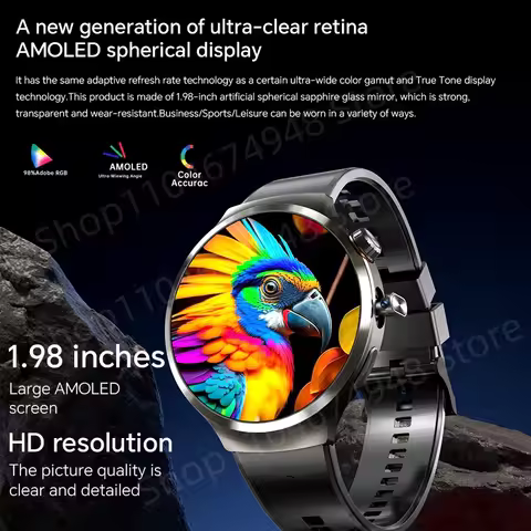 4G/5G Full Netcom Smartwatch 1.98inch Amoled Smart Watch With 210° Rotary Camera Android 13.0 Dual S