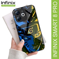 Softcase Glossy Glass Case Infinix Smart 8 pro SK-01 Soft Case Infinix Smart 8 Hd Glass case Infinix Smart 8