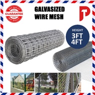 Galvanised Wire Mesh Netting Roll 🔥 Ready Stocks 🔥 Dawai Gulung 3ft x 35ft-50ft (18G/23G)