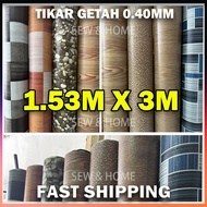 Tikar Getah Quality Lantai 5 Kaki Tebal 0.40mm 1.53M x 3M PVC Flooring Roll Segulung Ready Stock