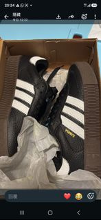 Adidas Samba 黑色厚底皮鞋