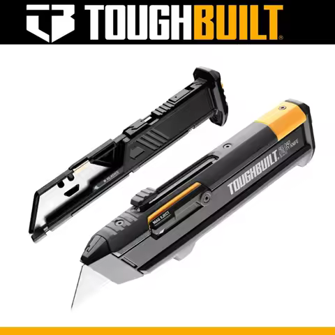 TOUGHBUILT TB-H4S2-03 Reload Utility Knife + 2 Blade Mags Anti Slip Sharp Spring Type Corrosion Resi