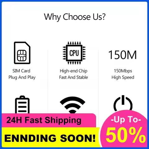 4G LTE Mobile WiFi Router Support 8 To 10 Users 150Mbps Portable WiFi Hotspot with SIM Card Slot Mod