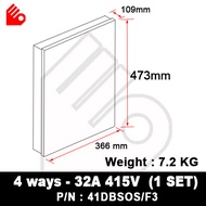 EATON MEMGUARD 3 PHASE METAL MULTIPOLE DISTRIBUTION BOX DB BOX WITH 32A 63A MAIN SWITCH/FUSE ORIGINA