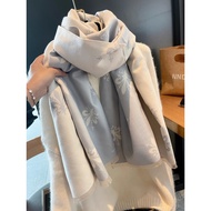 Light Luxury Florence Iris Imitation Cashmere Scarf Women Winter Warm Scarf All-Match Double-Sided L