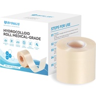 Large Hydrocolloid Bandages Roll for Wound Care, Medical-Grade Hydrocolloid Roll Tape with Self-Adhe