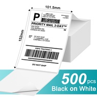 500PCS(Fold/Roll) A6 Thermal Paper 100*150mm Consignment Note Barcode Airway Bill Sticker Compatible