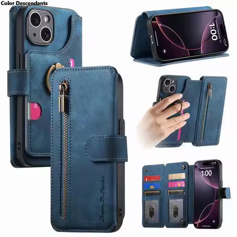 Find X3 Lite X 5 Pro 5G RFID Blocking Zipper Wallet Leather Case For OPPO Find X5 Pro Luxury Cover F