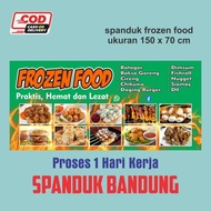 Spanduk Jajanan Frozen Food / Spanduk Frozen Food / Plang Toko Frozen