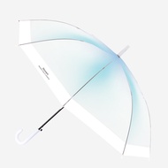 P POE Transparent Umbrella Girls High-value 8-bone Curved Hook Straight Umbrella Semi-automatic Long