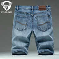 EAGLADE Denim Cargo Jeans Pants Short for Men 866 in Blue Stretchable J10