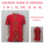 Baju imlek cheongsam COWOK couple pasangan pria tahun baru cina sincia sangjit semua ukuran lengkap 