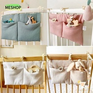 ME Storage Bag, Infant Products 2 Pockets Crib Hanging Bag, High Quality Convenient Diaper Storage Multifunction Cot Bed Organizer