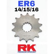 RK Front Sprocket Kawasaki ER6 520 ( 14T / 15T / 16T ) Versys 650 Ninja 650 Z650