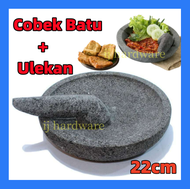 22cm Lesung Gesek Cobek Batu & Ulekan Pestle Lesung gesek /Cobek batu Murah asli batu 🔥HOT ITEM🔥COBE