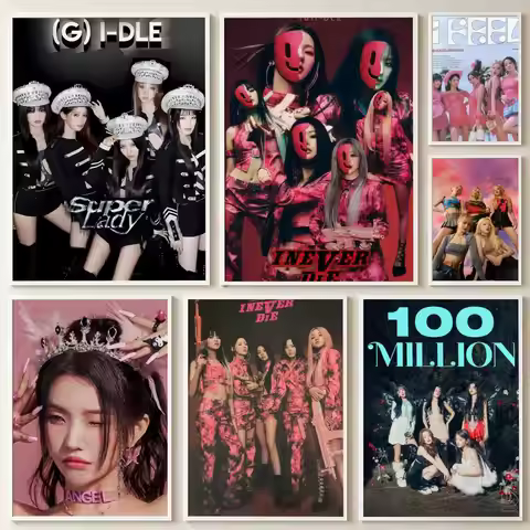Kpop Girls G-GIDLE Poster Bold Solid Wall Prints Apartment Lounge Home Decor Art Poster Gifts