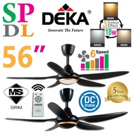 Deka DC2 311 / 313L 56" Remote Ceiling Fan With Led Light 3 Tone Color