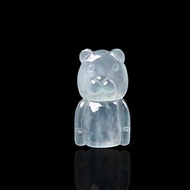放光玻璃種翡翠熊熊 | 天然緬甸玉A貨翡翠 | 送禮