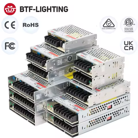 CE ETL UKCA Metal LED Power Supply AC100-240V DC5V 12V 24V Transformer 50w 70w 90w 150w 200w 300w 35