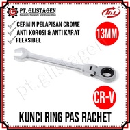 HL Premier Ratchet Ring Spanner 13MM 72T Combination Flexible Ratchet Combination Ring Spanner Rever