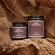 LAST LILIN [No.2] Rose + Geranium Soy Wax Scented Candle (100g/220g in amber glass jar)