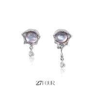 Tears of Mermaid 925 silver earrings with natural shells - 27FOUR