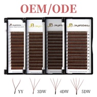 Prviate Logo Brown YY Design Eyelashes Extensions 3DW 4DW 5DW Lashes Custom Classical Individual Fak