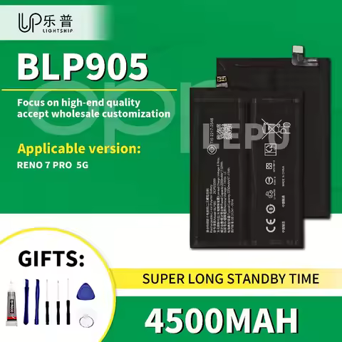 High Quality OPPO RENO 7 PRO Battery 2250mAh Original BLP905 Phone Battery with Free Tool Kits RENO 