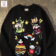 Japanese Retro Crayon Shin-Chan Hoodie For Men Loose Style Large Size