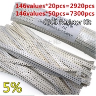 146valuesX20pcs=2920pcs X50pcs=7300pcs 0603 5%SMD Resistor Samples kit ,0R，1R~1M