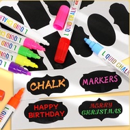 Hot Selling 8 Colors Water-Based Billboard LED Board Marker Pens Erasable Coloured Liquid Chalk 3mm 