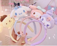 可愛立體Snario 公仔Kuromi Melody 頭箍束髮帶女少女心頭飾髮帶