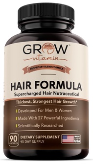 grow vitamin All in One Hair Formula for Men & Women - Advanced Hair Formula Includes Biotin, Saw Pa